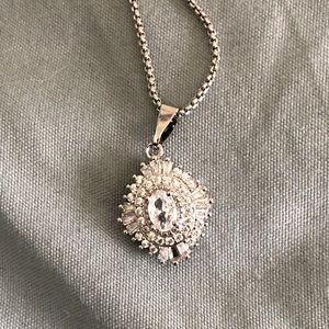 Sterling silver CZ necklace